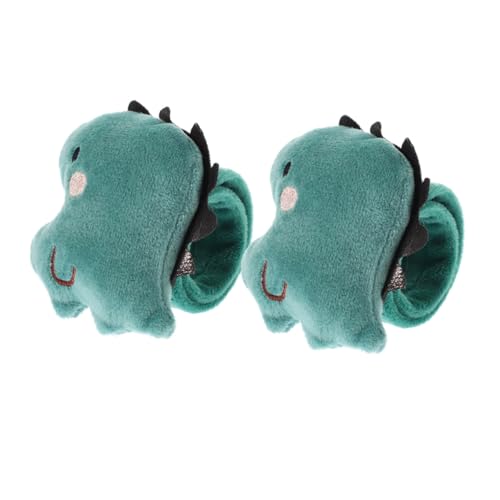 MOLUCKFU 2st Dinosaurier-armband Tierschlagarmbänder Spielzeug Cartoon-slap-armbänder Armband Für Die Dekoration Gastgeschenke Animal-slap-armbänder Tier-slap-band Schlagbänder Green Stoff von MOLUCKFU