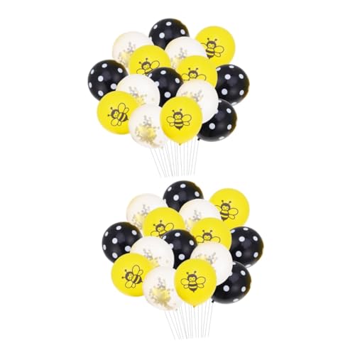 MOLUCKFU 30 Stück 12 Bienenballons Ballon Party Ballons Kit Bienenanzug Für Kinder Partyballons Bienenanzüge Geburtstagsfeierzubehör Partydekorationszubehör Latexballons von MOLUCKFU