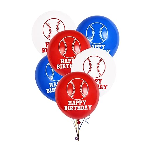 MOLUCKFU 36 Stück 3 Satz Baseball-Latexballons party ballons partyballons Party balloons Baseball-Party-Dekorationsset blaue alles zum geburtstag luftballons party liefert luftballons von MOLUCKFU