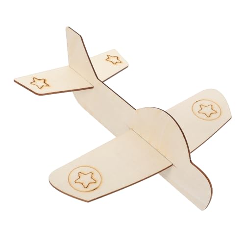 MOLUCKFU 3st Gekritzelspielzeug Zeichnen Kinder Spielzeug Kinderspielzeug Flugzeuge Spielzeuge Holzbausatz Wood Crafts Flugzeug Unvollendet Holzflugzeug-dekore DIY-Flugzeug Aus Holz Hölzern von MOLUCKFU