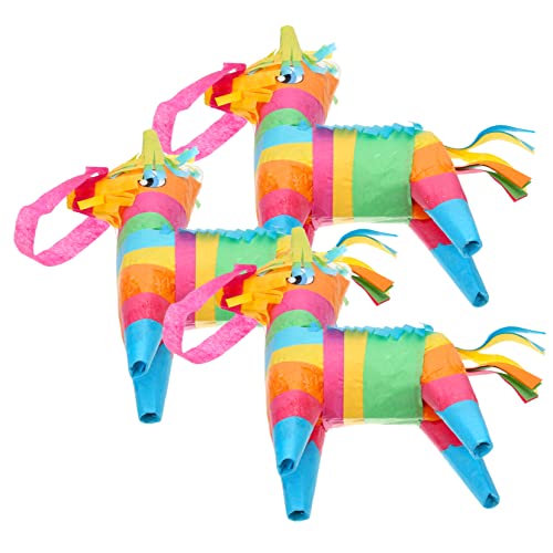 MOLUCKFU 3st Mexikanische Piñata Fiesta-piñata Partyzubehör Pinata- Esel-piñata Handgefertigte Piñata Geburtstag Piñata Mit Süßigkeiten Gefülltes Kinderpinata Papier von MOLUCKFU