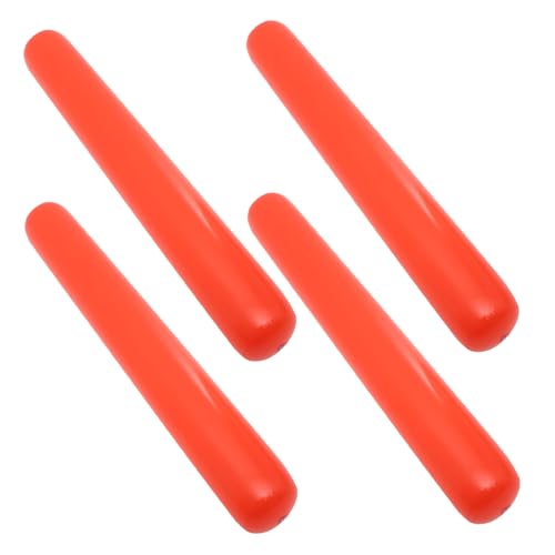 MOLUCKFU 4 Stück Aufblasbarer Stick Für Kinder Aufblasstab Party-jubelstock Jubelstab Verdicken Aufblasbarer Boom-Stick Aufblasbare Stadionkrachmacher Jubelnder Donnerstock Rot PVC von MOLUCKFU