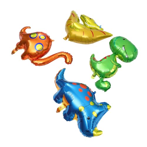 MOLUCKFU Dinosaurier-folienballons 4 Stück Aufblasbare Dekorationen Für Geburtstagsfeiern Babyparty Jungen Dinosaurier- Foto-requisiten-ballons von MOLUCKFU