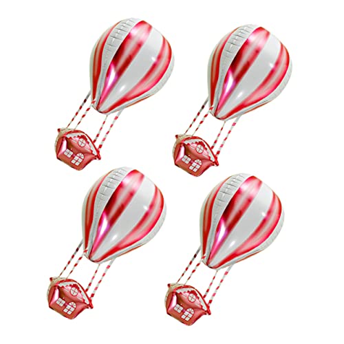 MOLUCKFU 4 Stück Heißluftballon Heiße Luft Alles Zum Geburtstag Dekorationen Krippenspielzeug Für Kinder Alles Zum Geburtstagsballon Aluminiumballon Partyballon Aluminiumfolie von MOLUCKFU