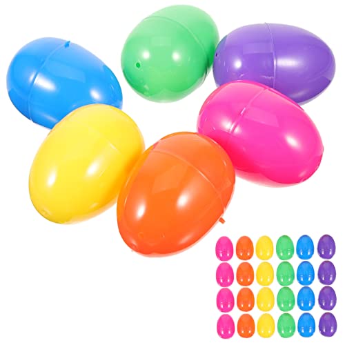 MOLUCKFU 50 Stück Osterei easter egg decoration Eier malen Spielzeugeier Eierkarton Eier Eierkorb eiförmige Geschenkboxen dekorative ostereier Kinderspielzeug Plastik von MOLUCKFU