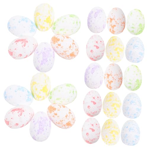 MOLUCKFU 50 Stück Ostereier easter eggs panettone ostern geschenktasche ostern easter decoration osterpresente Eier-Verzierung Ostern schäumt Eier osterszene dekor Osterdeko Schaum Colorful von MOLUCKFU