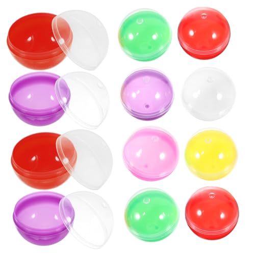 MOLUCKFU 50Pcs Gasschale -Spielzeug Plastikverpackungskugel Multifunktion Leere Kugelkapseln Spielzeug Fillbare Runde Kapseln Party Favor von MOLUCKFU