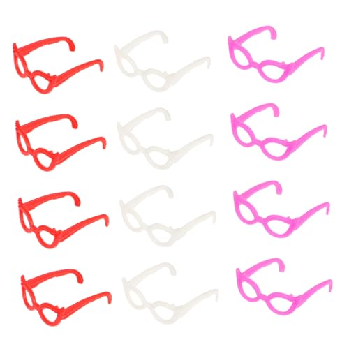 MOLUCKFU 60st Mini-Brille Mini-Puppen-Sonnenbrillen-Requisiten Minipuppenbrille Puppe DIY Dress-up Sonnenbrille Mini-Sonnenbrille Für Puppe Prop Puppe Sonnenbrille Zubehör Plastik von MOLUCKFU