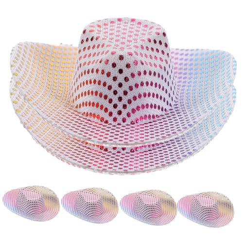 MOLUCKFU 6St Flaschenverschluss Cowgirl hat cowgirlhut Puppenhausdekoration Puppen Accessoires doll Accessories Puppe Miniaturhut Puppenhüte Minihüte zum Basteln Mini-Hüte Polyester von MOLUCKFU