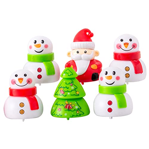 MOLUCKFU 6st Weihnachtszugwagen Weihnachtsmann Spielzeug Weihnachtsminiaturfiguren Weihnachtsspielzeug Zum Aufziehen Spielzeug Für Kinder Füller Für Weihnachtsgeschenktüten Partyzubehör Abs von MOLUCKFU