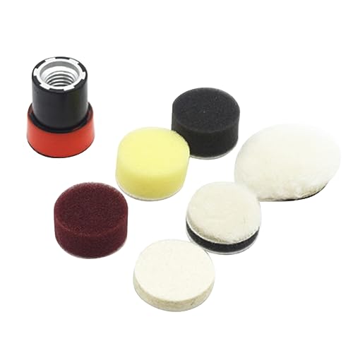 MOLUCKFU 7 Stück/Set Polierschwammpads Kit Wolle Selbstklebender Dichtungspuffer Für Auto Ideal Für Polierpaste Und Kunststoffreiniger Anwendung von MOLUCKFU