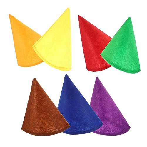 MOLUCKFU Halloween Kostüm Zubehör 7pcs Weihnachten Zwerg Hut Frauen Dekorative Gnome Kopfschmuck Party Kappe von MOLUCKFU