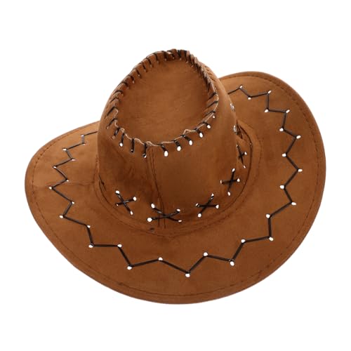 MOLUCKFU Cowboyhut Für Kinder Fedora-hut Mädchen Hut Westliche Partyhüte Hut Stroh Cowboy-kostüm Kleine Cowboyhüte Cowgirl-hut Sommersonnenhut Halloween-cowboyhut Kleine Hüte Denim Orange von MOLUCKFU