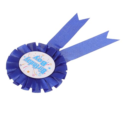 MOLUCKFU Geburtstagskind-abzeichen Broschen Für Jungen Geburtstagszubehör Für Jungen Geburtstags-button-pin Preisband Zum Geburtstag Alles Zum Geburtstag-abzeichen-pin Blue Weißblech von MOLUCKFU