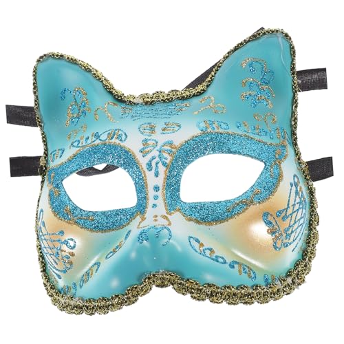 MOLUCKFU Maske Katzenkopf Halloween Cosplay Dekorativ Partyzubehör Partygeschenk Plastik von MOLUCKFU