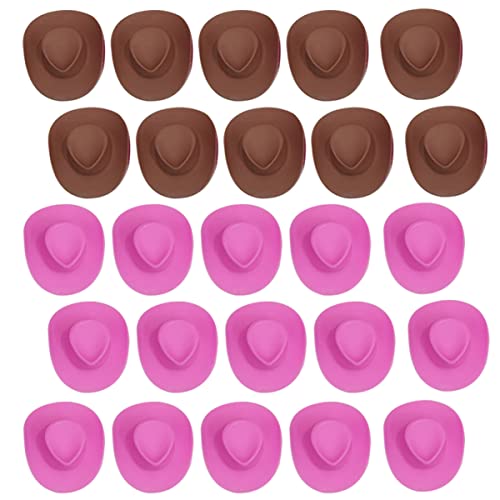 MOLUCKFU Miniatur Dekorative Hüte 40pcs Puppe Kleidung Zubehör Western Hüte Für Puppen von MOLUCKFU