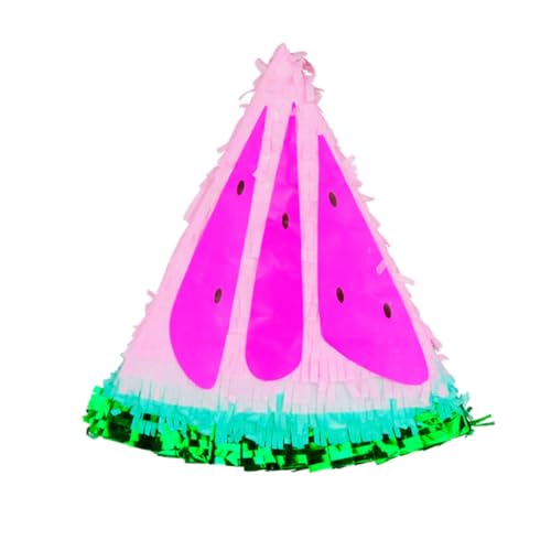 MOLUCKFU Piñata Handgemachte Wassermelonen-pinata Miniaturdekoration Wassermelonenscheiben-pinata Stofftiere Babyspielzeug Fiesta-dekorationen Fruchtscheibe Pinata-partyzubehör Papier von MOLUCKFU