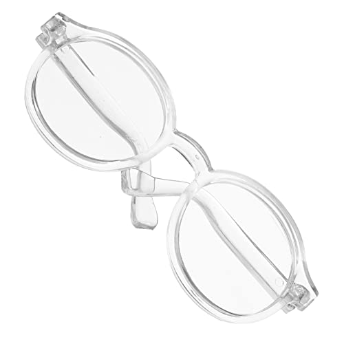 MOLUCKFU Puppenbrille Modische Brille Puppe Verkleidet Brille Sonnenbrille Zum Anziehen Der Puppe Kreis-Sonnenbrille Puppenhauszubehör Bjd-Puppen Stilvolles Brillenspielzeug Plastik von MOLUCKFU