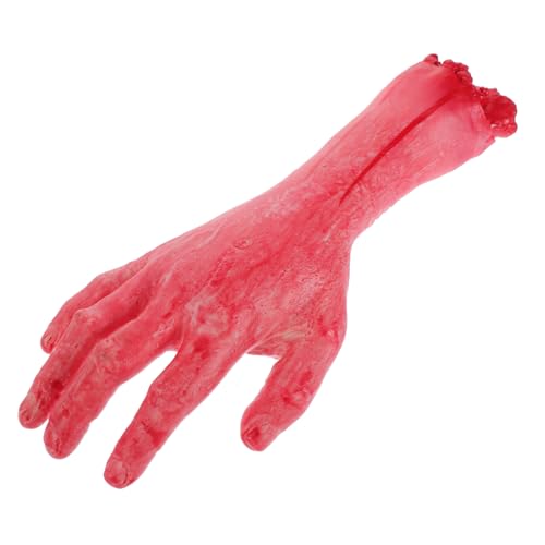 MOLUCKFU Realistische Abgetrennte Hand Requisite Für Halloween Party Simulierte Gebrochene Hand Mit Kunstblut Ideale Deko Für Spukhaus Spiele Und Gruselige Tischdekorationen Auswaschbar von MOLUCKFU