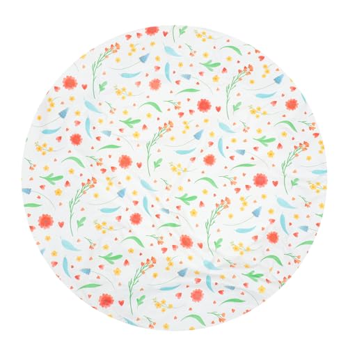 MOLUCKFU wasserdichte Tischdecke runden Tischtuch saubere Tischdecke abwischen Wachstuch Round Table Cloth obrus NA stół do salonu Abendessen Tischdecke Runder Tischschutz PVC Colorful von MOLUCKFU