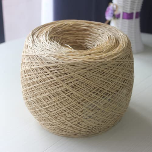 250 g dünnes Raffia-Garn, Papier, Gras, Baumwolle zum Stricken und Häkeln, handgefertigt, Diy, Strohhut, Tasche, Hausschuhe, Webart, runder Faden, Sommer von MOLUO