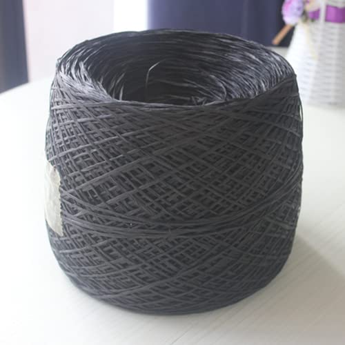 MOLUO 250 g dünnes Raffia-Garn, Papier, Gras, Baumwolle zum Stricken und Häkeln, handgefertigt, DIY, Strohhut, Tasche, Hausschuhe, Webart, runder Faden, Sommer von MOLUO