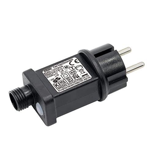 MOLVCE 31V Lichterkette Netzteil Adapter mit Timer + 8 Modi + Speicherfunktion, GS Standard IP44 LED Transformator für Niederspannungs Weihnachtslicht, Lichterkette, 6W Ersatz-Adapter von MOLVCE