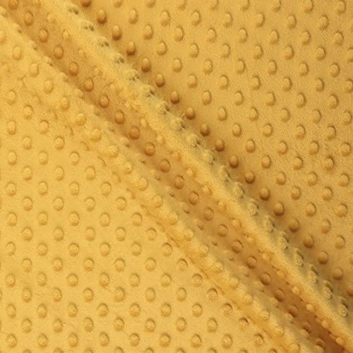 MOOK FABRICS 109245-15 Softee Dot Solid Stoff, Polyester, Senf, 15 yard bolt von MOOK FABRICS