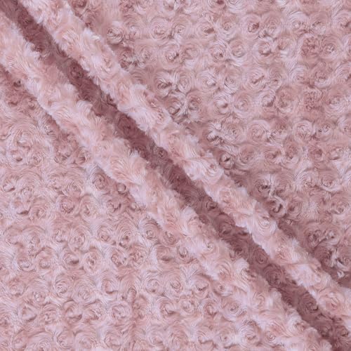 MOOK FABRICS 133943-15 Plush Minky Fabric (60" Wide), 100% Polyester Material for Quilting, Home Decor Accents | Clothing | Arts, Crafts & Sewing Stoff, Misty Rose, 15 yard bolt von MOOK FABRICS