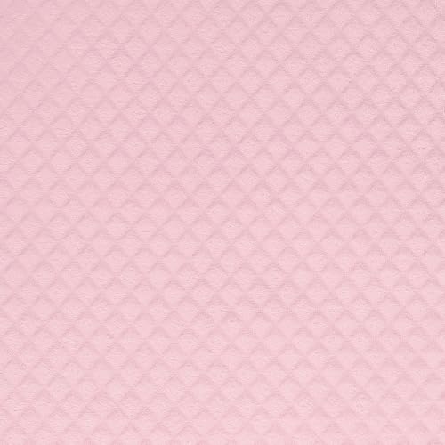 MOOK FABRICS 134613-12 Printed Fleece Flannel Fabric (60'' Wide) Double Brushed, 100% Polyester-Diamond Clip Stoff, Pink, 12 yard bolt von MOOK FABRICS