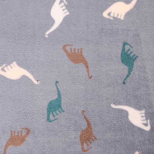 MOOK FABRICS 134635-12 Printed Fleece Flannel Fabric (58'' Wide) Double Brushed, 100% Polyester-Dinosaurs Stoff, Blau, 12 yard bolt von MOOK FABRICS