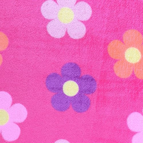 MOOK FABRICS 134641-12 Printed Fleece Flannel Fabric (58'' Wide) Double Brushed, 100% Polyester-Flowers Stoff, Fuchsia, 12 yard bolt von MOOK FABRICS