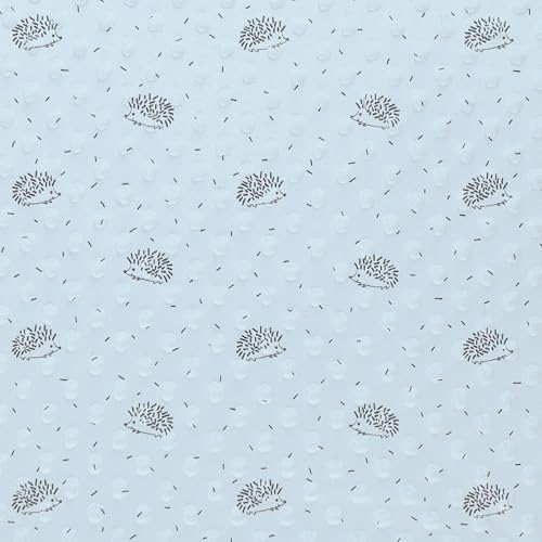 MOOK FABRICS 135028-15 Printed Softee Dot Minky Fabric (60" Wide), 100% Polyester Material for Quilting, Home Decor Accents | Clothing | Arts, Crafts & Sewing-Hedgehog Stoff, Blau, 15 yard bolt von MOOK FABRICS