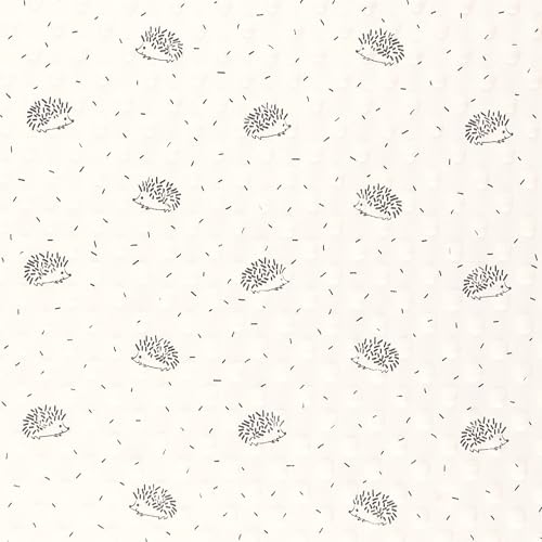 MOOK FABRICS 135029-15 Printed Softee Dot Minky Fabric (60" Wide), 100% Polyester Material for Quilting, Home Decor Accents | Clothing | Arts, Crafts & Sewing-Hedgehog Stoff, Elfenbein, 15 yard bolt von MOOK FABRICS