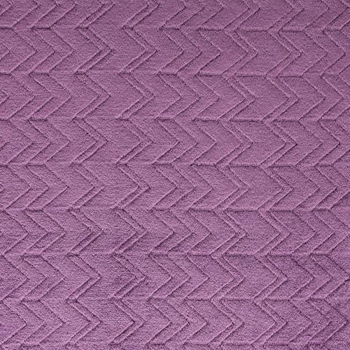 MOOK FABRICS 135033-12 Clipped Fleece Flannel Fabric (60" Wide) Double Brushed, 100% Polyester-Jacquard Chevron Stoff, Wineberry, 12 yard bolt von MOOK FABRICS