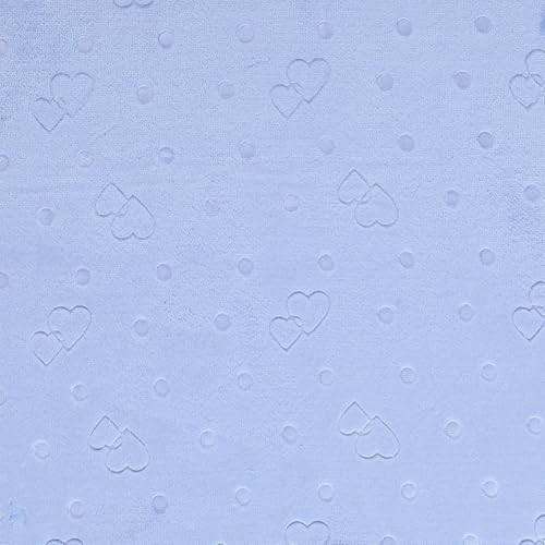 MOOK FABRICS 135041-12 Embossed Fleece Flannel Fabric (60" Wide) Double Brushed, 100% Polyester-Heart Dot Stoff, Weiches Chambray, 12 yard bolt von MOOK FABRICS