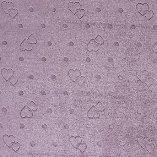 MOOK FABRICS 135042-12 Embossed Fleece Flannel Fabric (60" Wide) Double Brushed, 100% Polyester-Heart Dot Stoff, Nirvana, 12 yard bolt von MOOK FABRICS