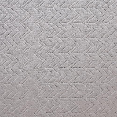 MOOK FABRICS 135161-12 Clipped Fleece Flannel Fabric (60" Wide) Double Brushed, 100% Polyester-Jacquard Chevron Stoff, Wilde Taube, 12 yard bolt von MOOK FABRICS