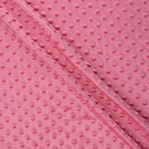 MOOK FABRICS 69461-15 Softee Dot Solid Stoff, Polyester, Koralle, 15 yard bolt von MOOK FABRICS