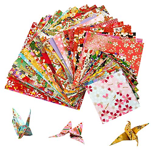 MOOKLIN ROAM Origami Papier Set, 60 Blatt Unterschiedliche Muster papier Japanisches Papier 3 Größen DIY Handwerk Origami-Papier für Origami und Bastelprojekte für Kinder Erwachsene, Zufällige Farbe von MOOKLIN ROAM