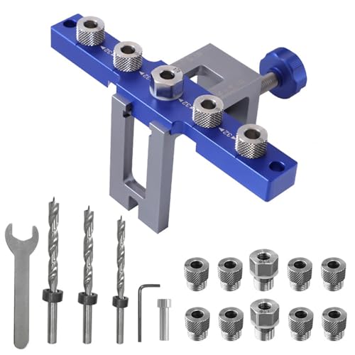 Dübelvorrichtungen Bohrer Sets Verstellbar Holzbearbeitung Bohrortung Locher Set Holzbearbeitung 6/8/10 Mm Bohrführung von MOONDAME