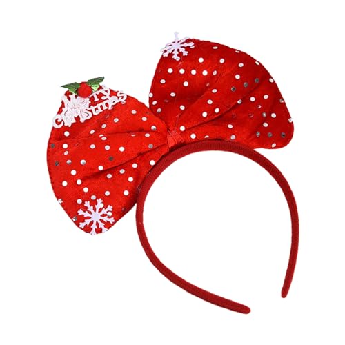 MOONDAME 2024 Weihnachtsdekoration Stirnband Neujahrsfeier Großer Kopfbedeckung Haarschmuck Stirnbänder Urlaubsparty von MOONDAME