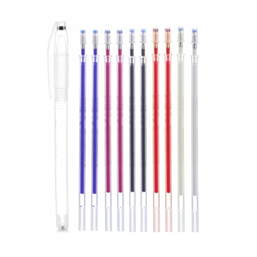 MOONDAME Hitzelöschbarer Stoffstift 10 Löschbaren Stiftnachfüllungen. Nützliche Nähmarkierungswerkzeuge Bügelstift von MOONDAME