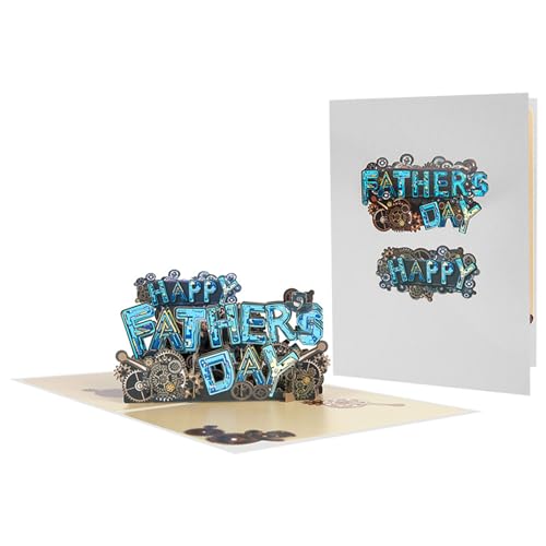 MOONDAME Personalisierbare 3D Geburtstagskarte. 3D Glückwunschkarte Vatertag Geburtstagsgrußkarten Ehemann von MOONDAME