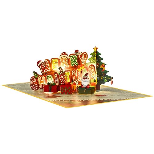 MOONDAME Weihnachtskarte 3D Lichtern Perfekter von MOONDAME