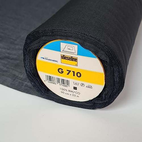 MOORE DENIM Gewebeeinlage G710 schwarz (50 g/lfm) Meterware per 0,5 m von MOORE DENIM