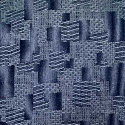 dunkelblauer Jacquard-Denim, Jeansstoff (9,2 oz), Breite: ca. 1,71 m, Meterware per 0,5 m von MOORE DENIM