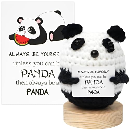 MOPQMKT Lustiger Positiver Panda, Positive Kartoffel Pocket Hug Panda Spielzeug Geschenke Beste Freundin Geschenke für Freundin Kleine Geschenke für Frauen von MOPQMKT