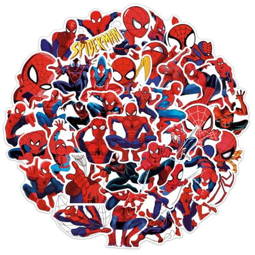 100 Stück Spider-Man Aufkleber Classic Wasserfeste Vinyl Sticker für Laptop, Telefon, Wasserflasche, Skateboard, Koffer, Gitarre, Pad, Niedliche, Scrapbook Aufkleber für Kinder Gastgeschenke Mitgebsel von MORAINJAY