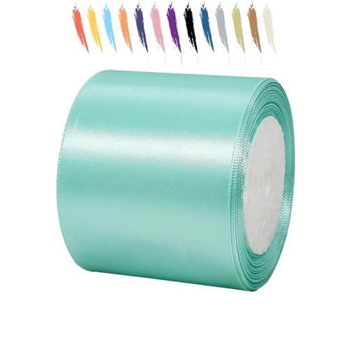 Babyblau 75mm Satinband 23 Meter, Polyesterband, verschönern Sie Ihre Bastelarbeiten und Feiern, ideal für Geschenkverpackungen, Dekorationen, Hochzeitsautoband, Bänder zum Basteln von MORAINJAY